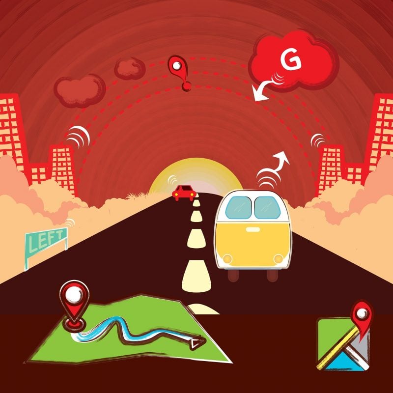 Illustration zum Thema GPS-Ortung