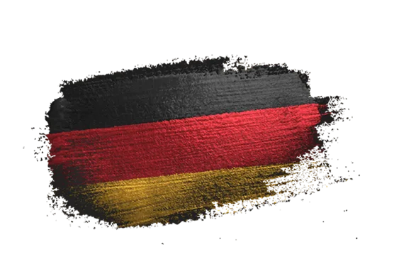 Deutschlandflagge auf transparentem Hintergrund