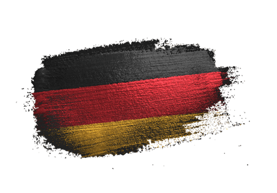 Deutschlandflagge auf transparentem Hintergrund