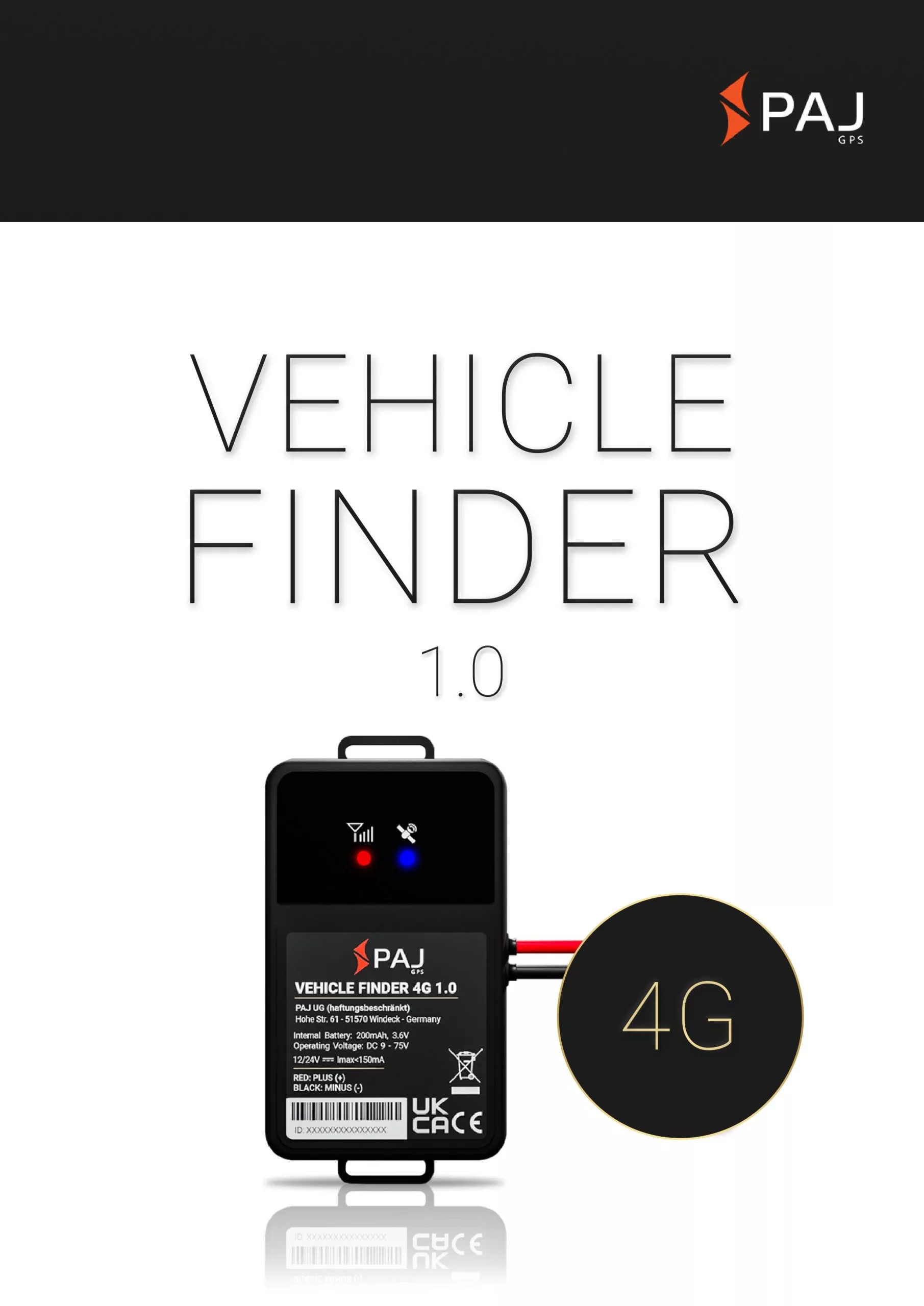 Titelbild Datenblatt VEHICLE Finder 4G 1.0 NEW PAJ GPS Tracker
