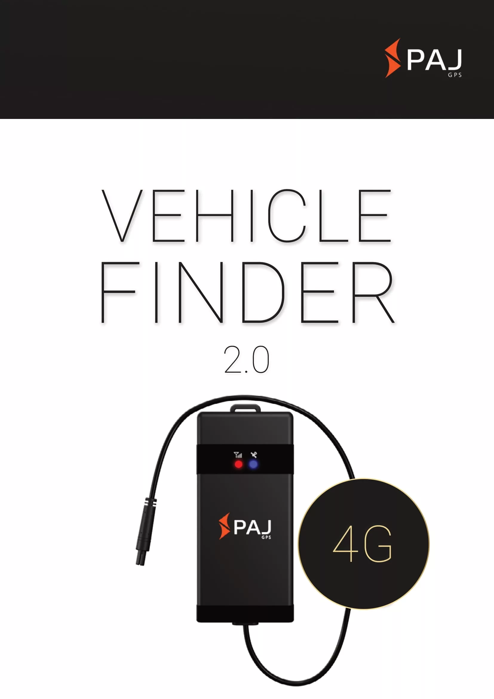 Titelbild VEHICLE Finder 4G 2.0 NEW GPS Tracker Datenblatt PAJ GPS