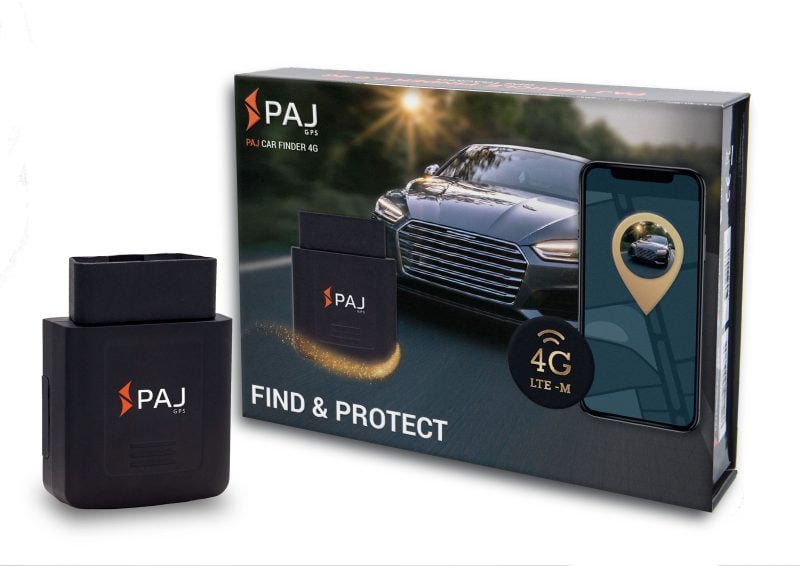 Produktbild mit Box PAJ CAR OBD Finder 4G (alt)