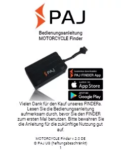 Titelbild Anleitung MOTORCYCLE Finder SMS