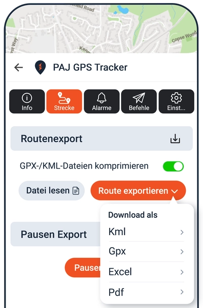Data Export: view in the FINDER Portal