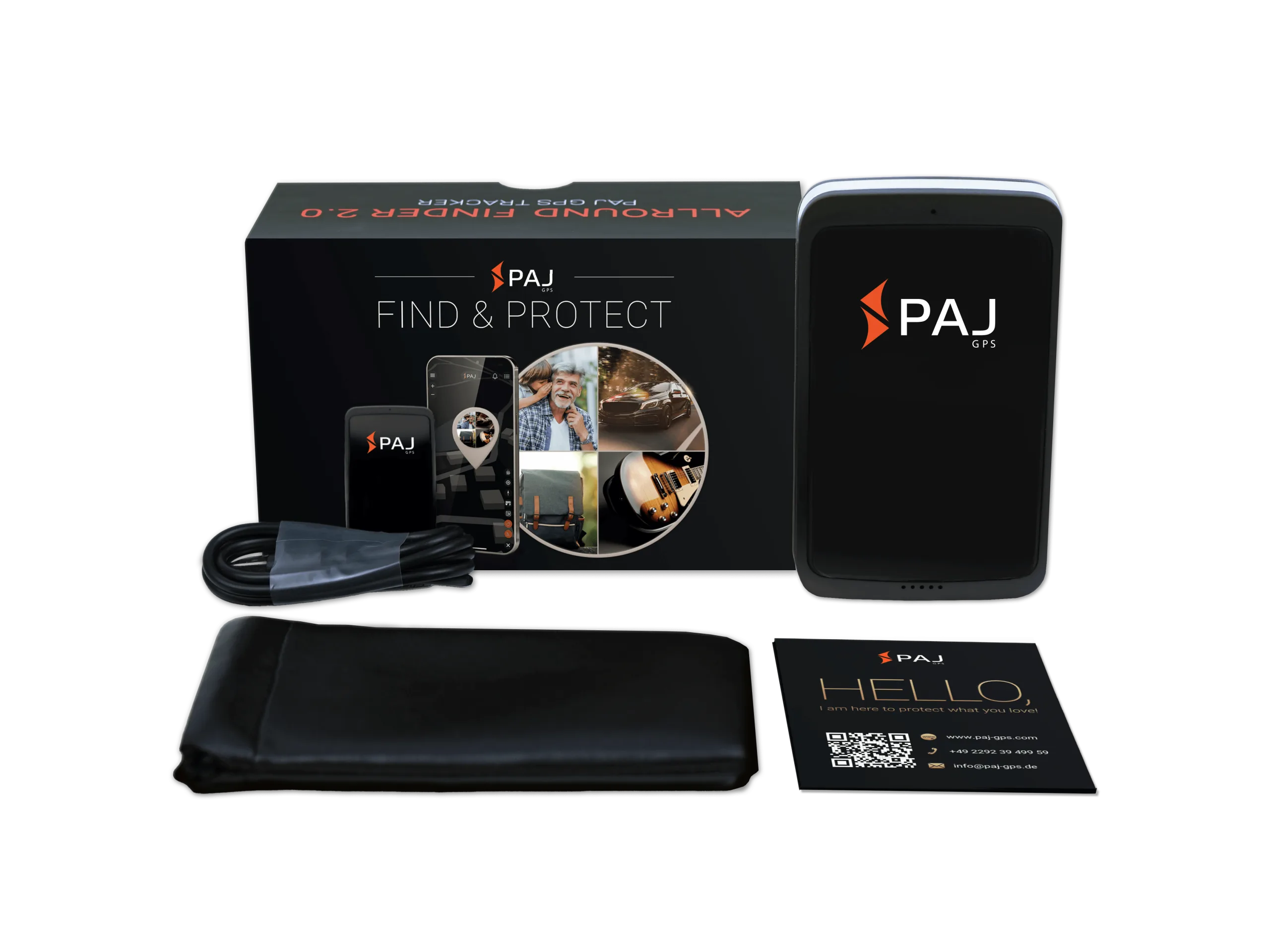Lieferumfang ALLROUND Finder 2.0 PAJ GPS Tracker