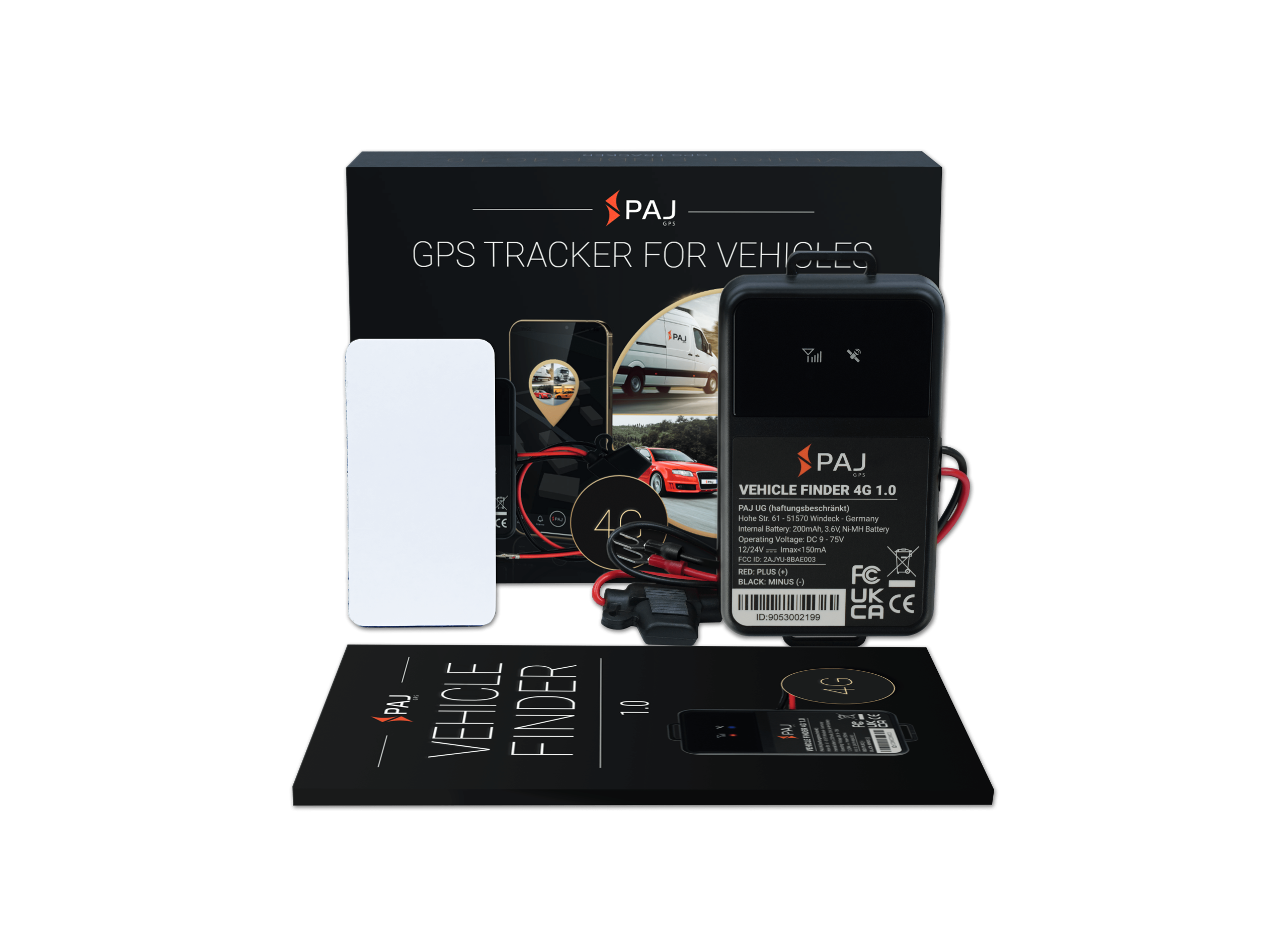 Lieferumfang VEHICLE Finder 4G 1.0 PAJ GPS Tracker