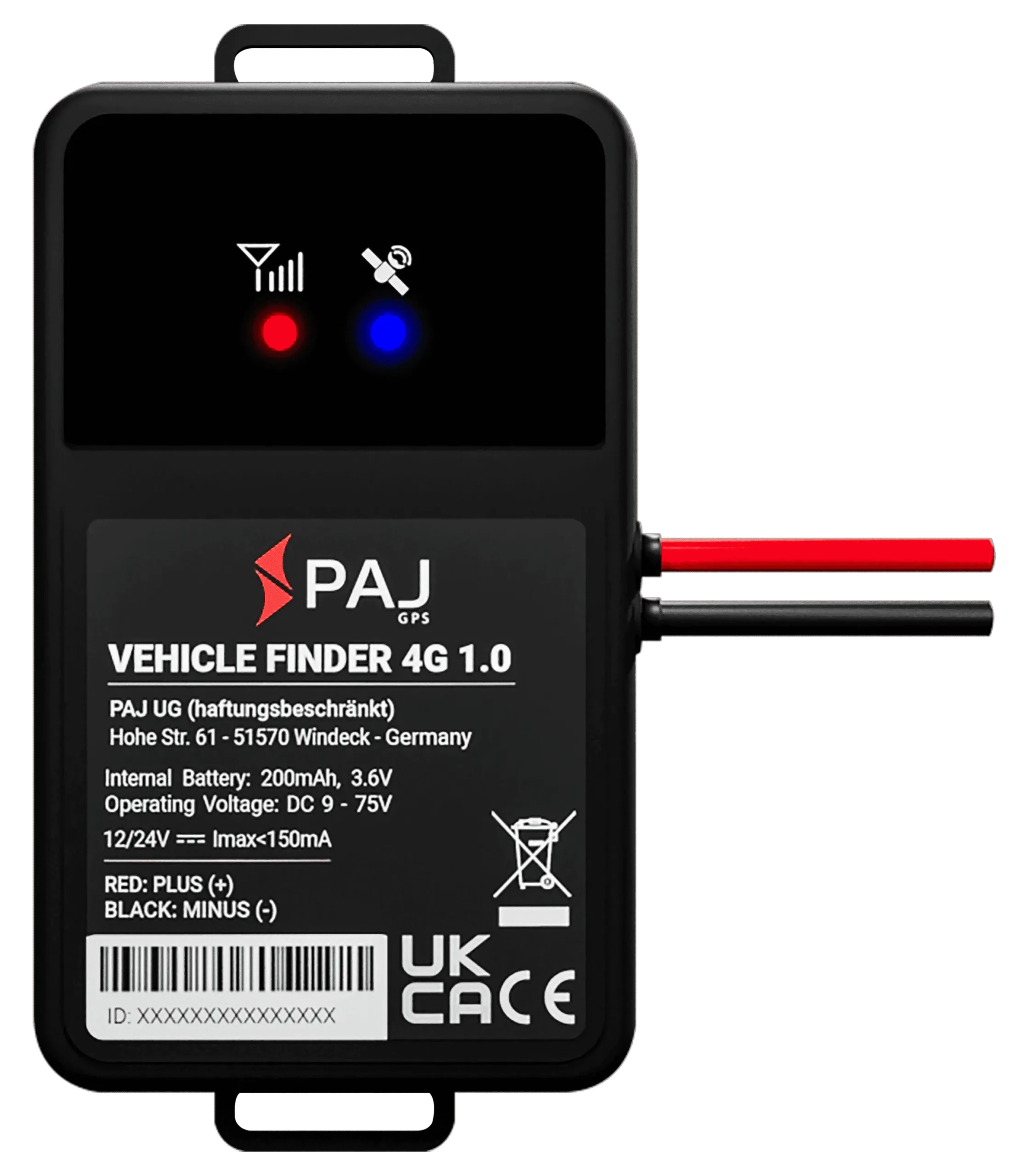 Produktbild Vorderseite ohne Kabel PAJ VEHICLE Finder 4G 1.0