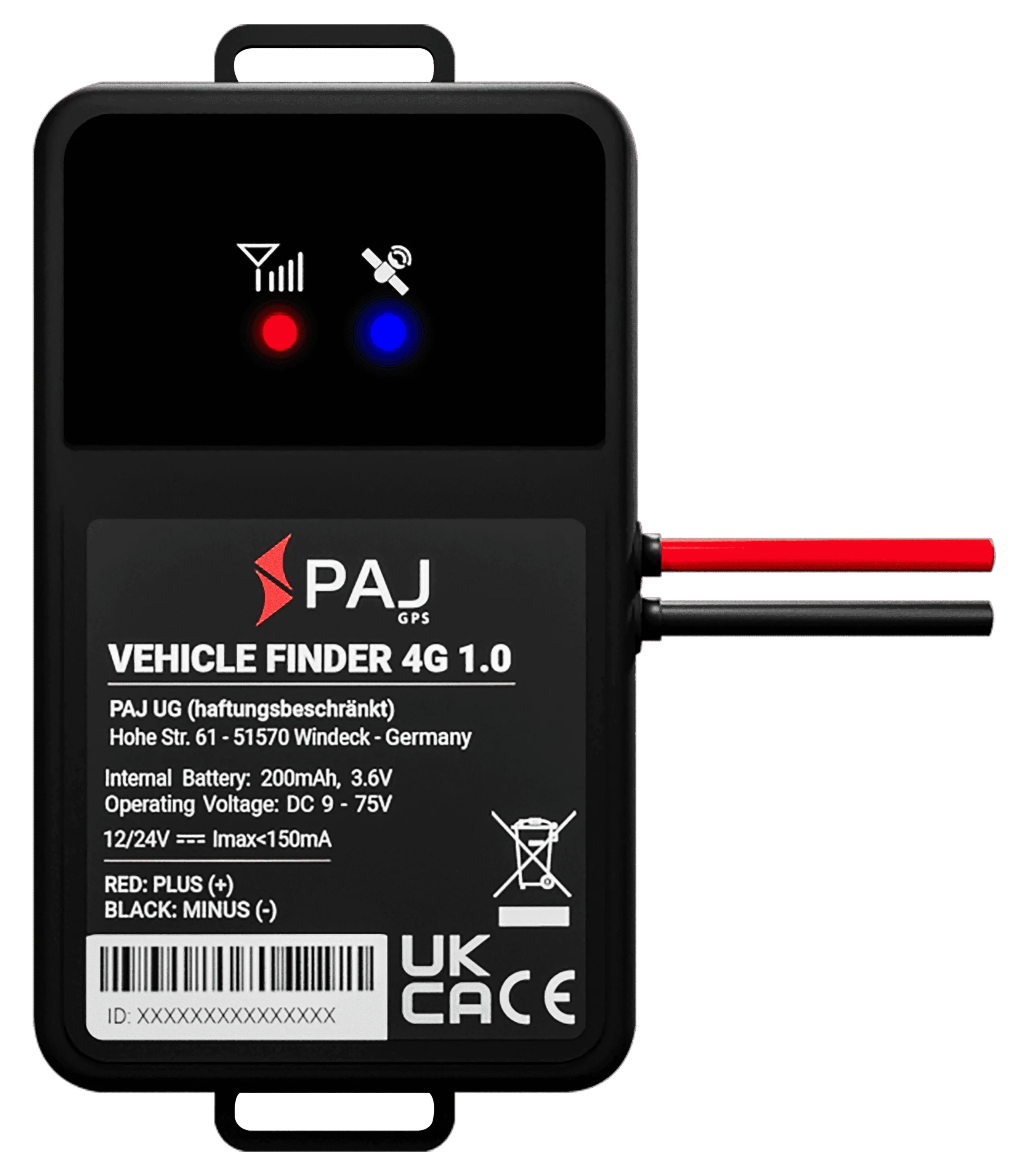 Produktbild Vorderseite ohne Kabel PAJ VEHICLE Finder 4G 1.0