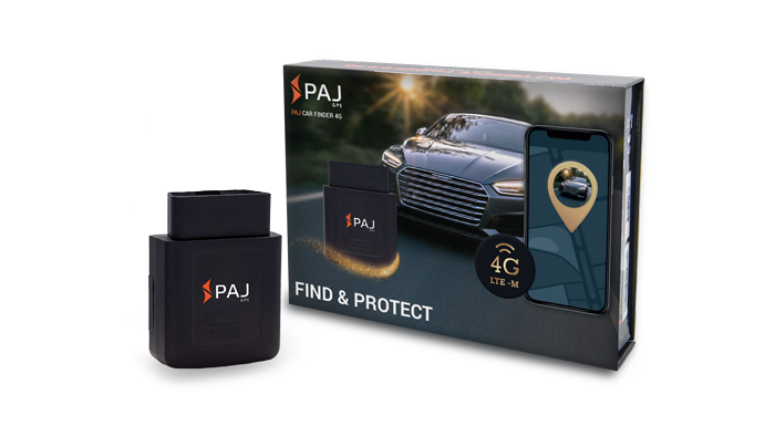 Produktbild mit Box PAJ CAR OBD Finder 4G (generalüberholt)