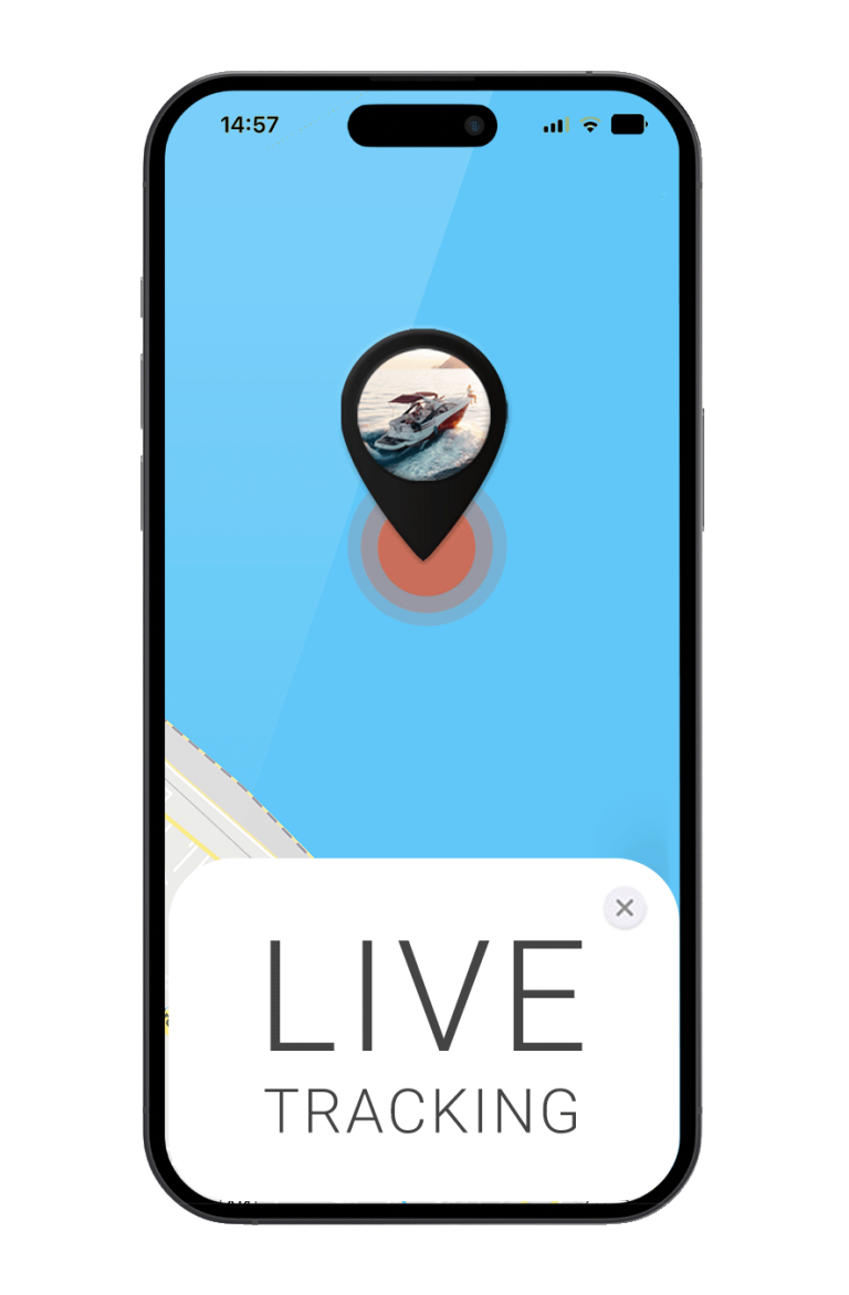 Mockup PAJ FINDER Portal App LIVE Tracking für Boote