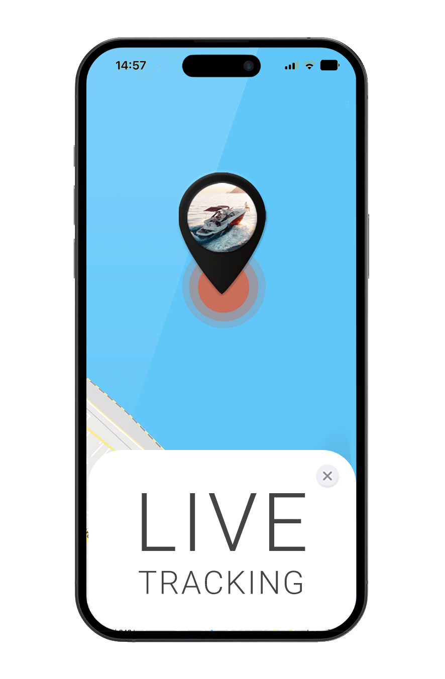 Mockup PAJ FINDER Portal App LIVE Tracking für Boote