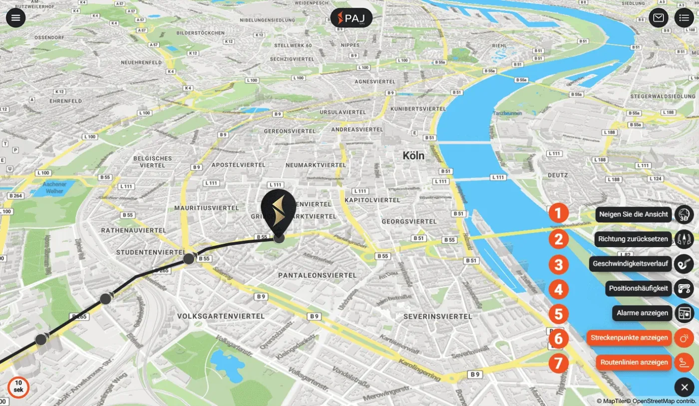 PAJ GPS Finder Portal Anleitung Optionen