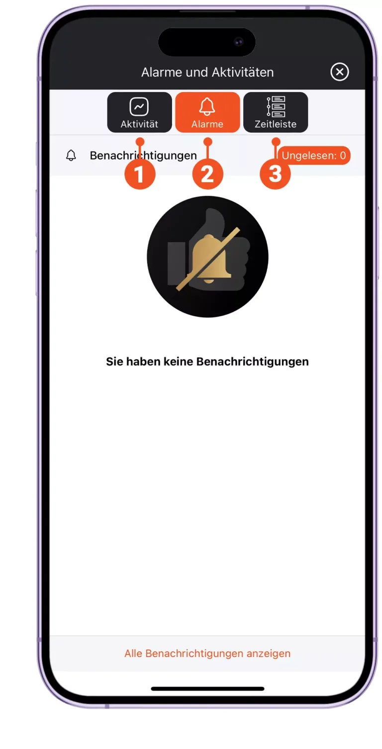 PAJ GPS FINDER Portal Alarm- und Aktivitätsoptionen