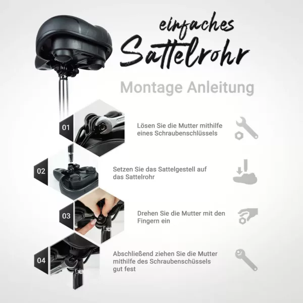 Montage einfaches Sattelrohr Fahrradsattel für PAJ EASY Finder 4G PAJ GPS Tracker