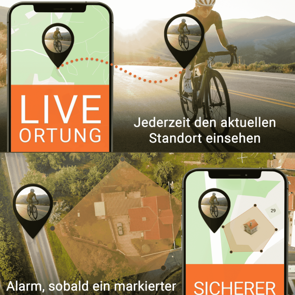 Live tracking und Geozaun EASY Finder 4G inkl. Fahrradsattel PAJ GPS Tracker