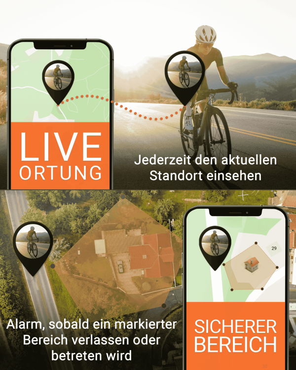 Live tracking und Geozaun EASY Finder 4G inkl. Fahrradsattel PAJ GPS Tracker