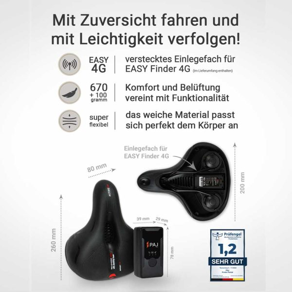 Produktinfos EASY Finder 4G inkl. Fahrradsattel PAJ GPS Tracker