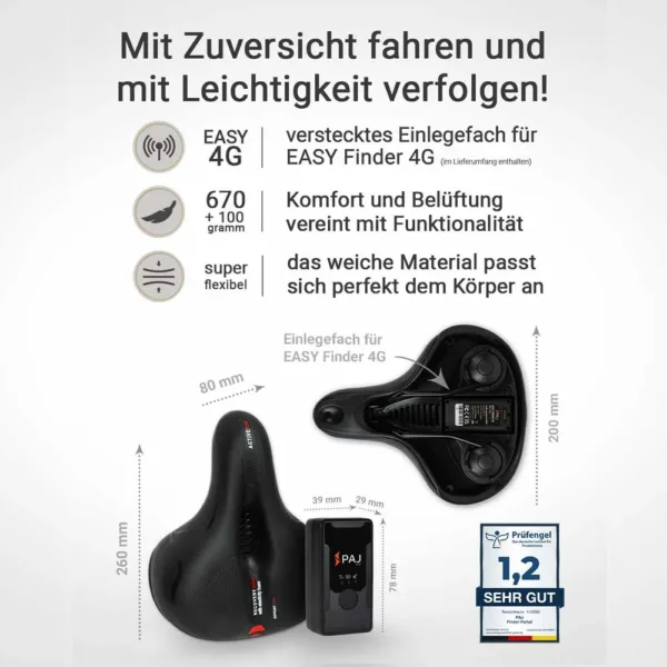 Produktinfos EASY Finder 4G inkl. Fahrradsattel PAJ GPS Tracker
