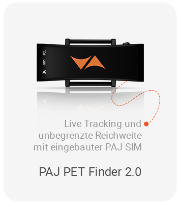Bild des PAJ Pet Finder 2.0, einem GPS-Tracker für Haustiere