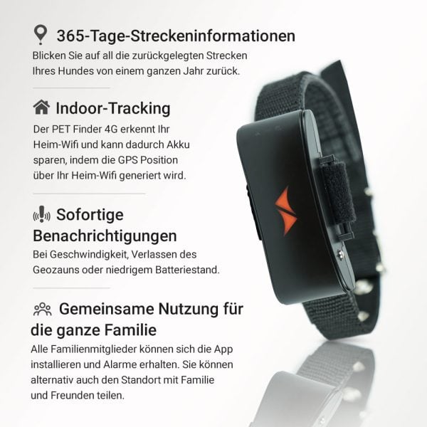 PET Finder 4G Spezielle Merkmale
