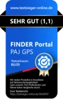 Finder Portal von PAJ GPS gewinnt platzt 1 beim testsieger