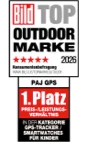 Siegel Bild Top Outdoor Marke 2026: PAJ GPS, 1. Platz Preis-Leistungs-Verhältnis für Kinder-GPS-Tracker.