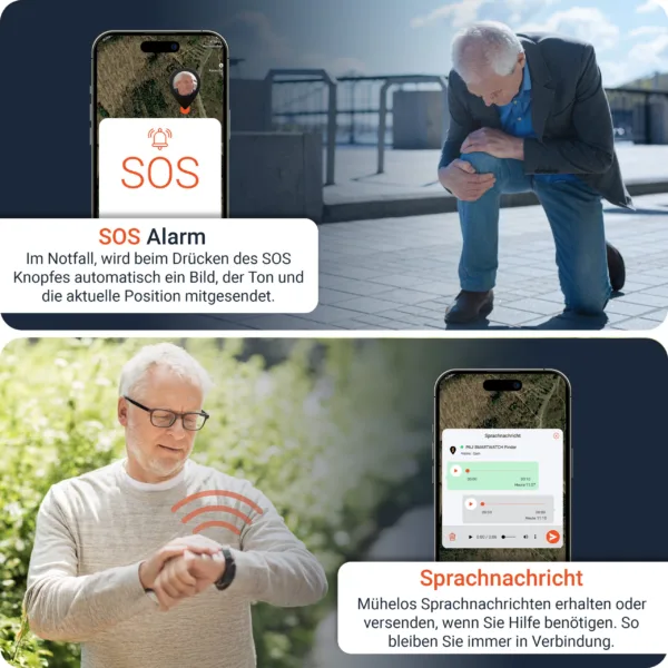 SOS-Alarm und Sprachnachrichten Funktionen PAJ SMARTWATCH Finder 4G PAJ GPS Tracker