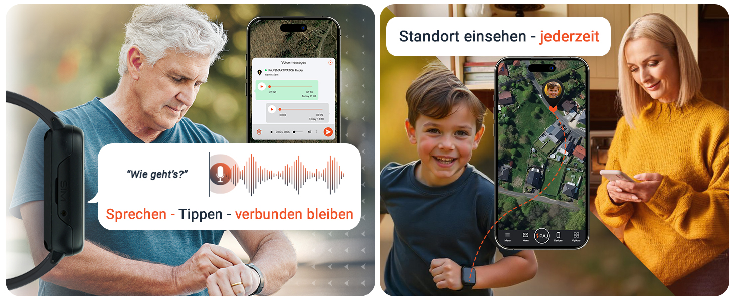 Sprachnachrichten und Live Tracking mit dem PAJ SMARTWATCH Finder 4G PAJ GPS Tracker