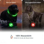 100% Wasserdicht PAJ LIGHT in schwarz: LED Halsband für Hunde von PAJ GPS