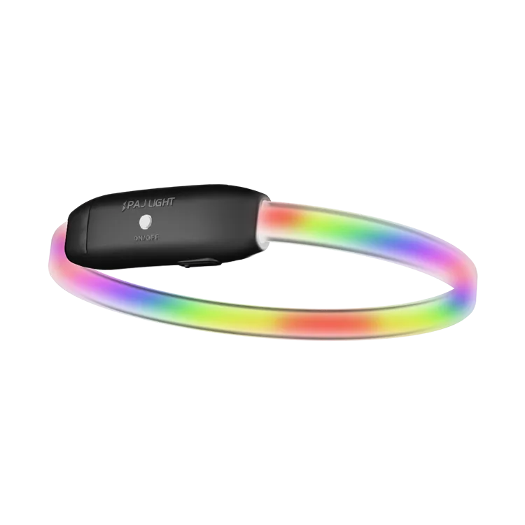 PAJ LIGHT in schwarz: Multicolor LED Halsband für Hunde von PAJ GPS