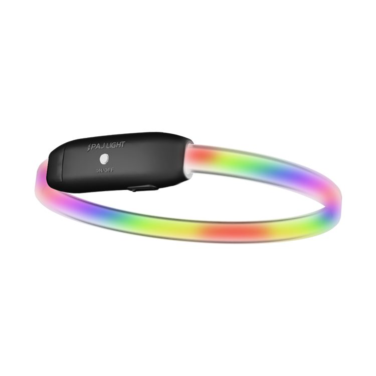 PAJ LIGHT in schwarz: Multicolor LED Halsband für Hunde von PAJ GPS