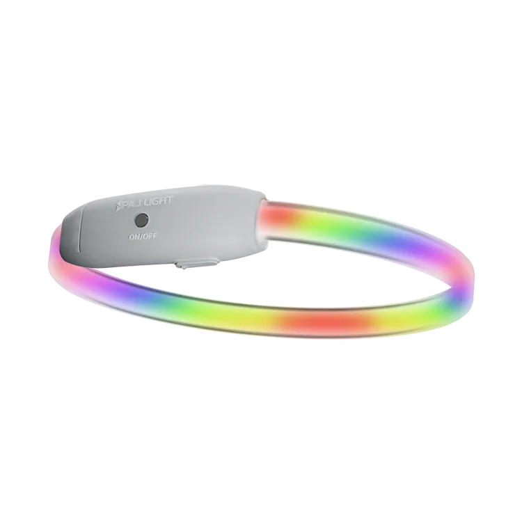 PAJ LIGHT in weiß: Multicolor LED Halsband für Hunde von PAJ GPS