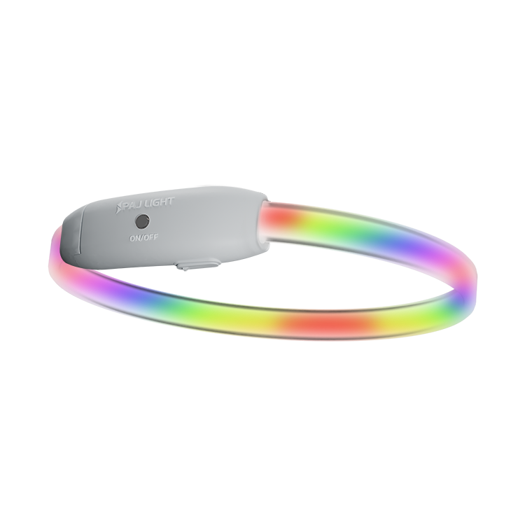 PAJ LIGHT in weiß: Multicolor LED Halsband für Hunde von PAJ GPS