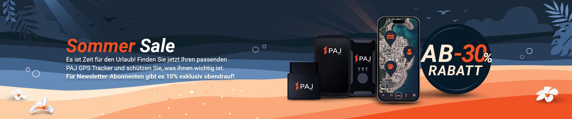 Sommer Sale im PAJ GPS Tracker Shop