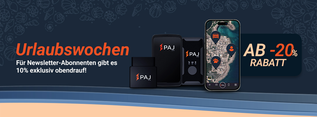 Urlaubswochen bei PAJ GPS: Ab 20% Rabatt auf alle PAJ GPS Tracker!