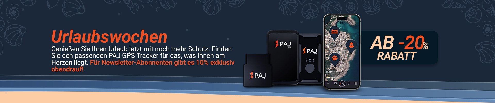 Urlaubswochen bei PAJ GPS: Ab 20% Rabatt auf alle PAJ GPS Tracker!