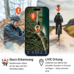 PAJ GPS Tracker: LED BICYCLE Finder 4G mit Sturzerkennung & Live Ortung