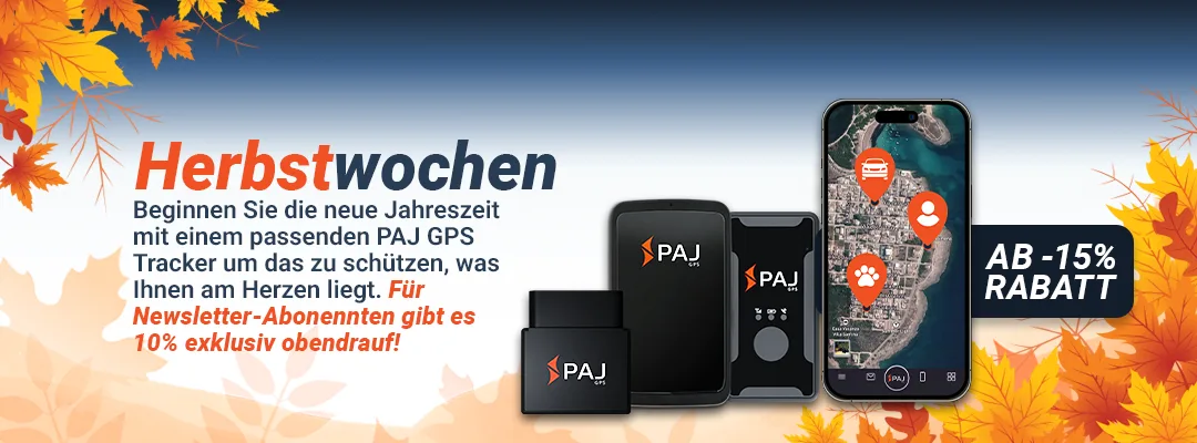 Herbstwochen bei PAJ GPS: Ab 15% Rabatt auf alle PAJ GPS Tracker!