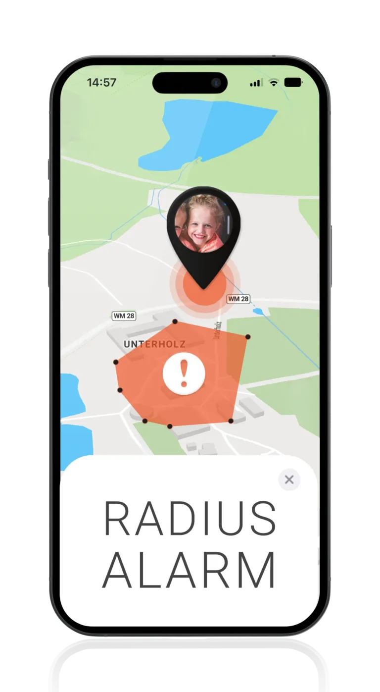 GPS Tracker Kind. Radius alarme