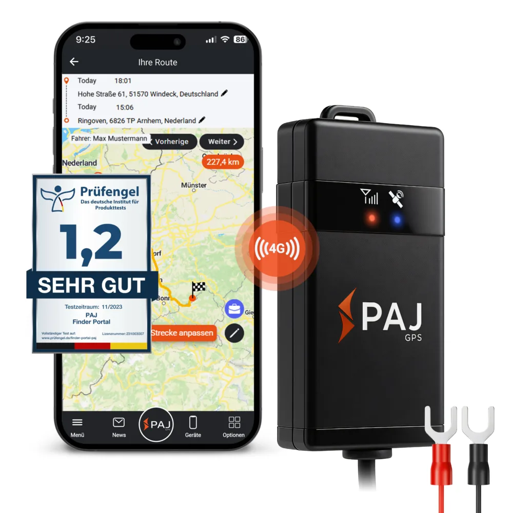 Elektronisches Fahrtenbuch: Fahrzeugbatterie-Tracker (Feste Installation)
