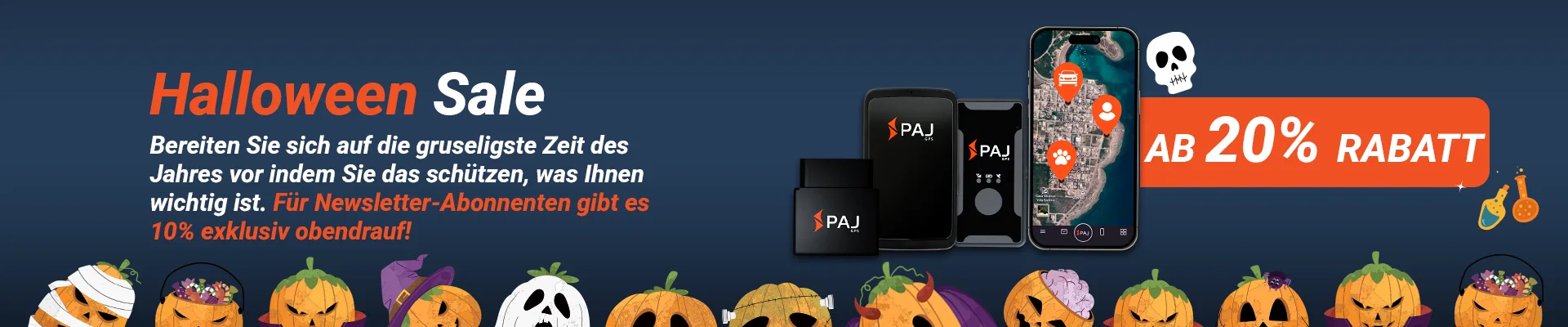 Ab 20% Rabatt auf alle PAJ GPS Tracker!