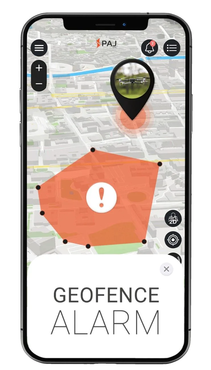 Mockup Geofence GPS drone