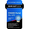 Finder Portal von PAJ GPS gewinnt platzt 1 beim testsieger