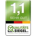 Sehr-Gut-Siegel von DasQualitätsSiegel aus Deutschland für PAJ GPS Tracker und das Fahrtenbuch