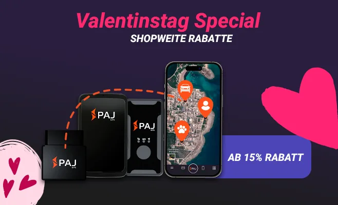 Valentinstag Special: Ab 15 % Rabatt im PAJ GPS Shop!