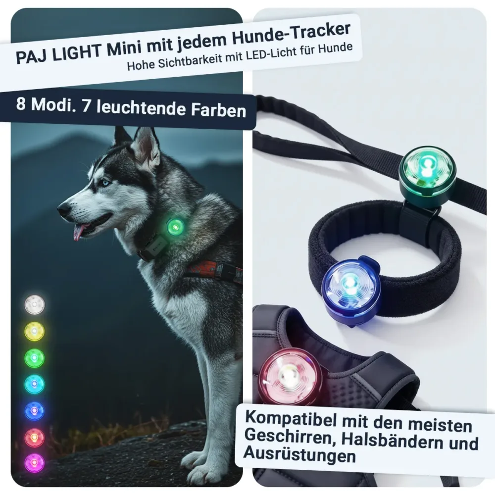 PET Finder 4G Mini: gps pet tracker mit LED-Licht