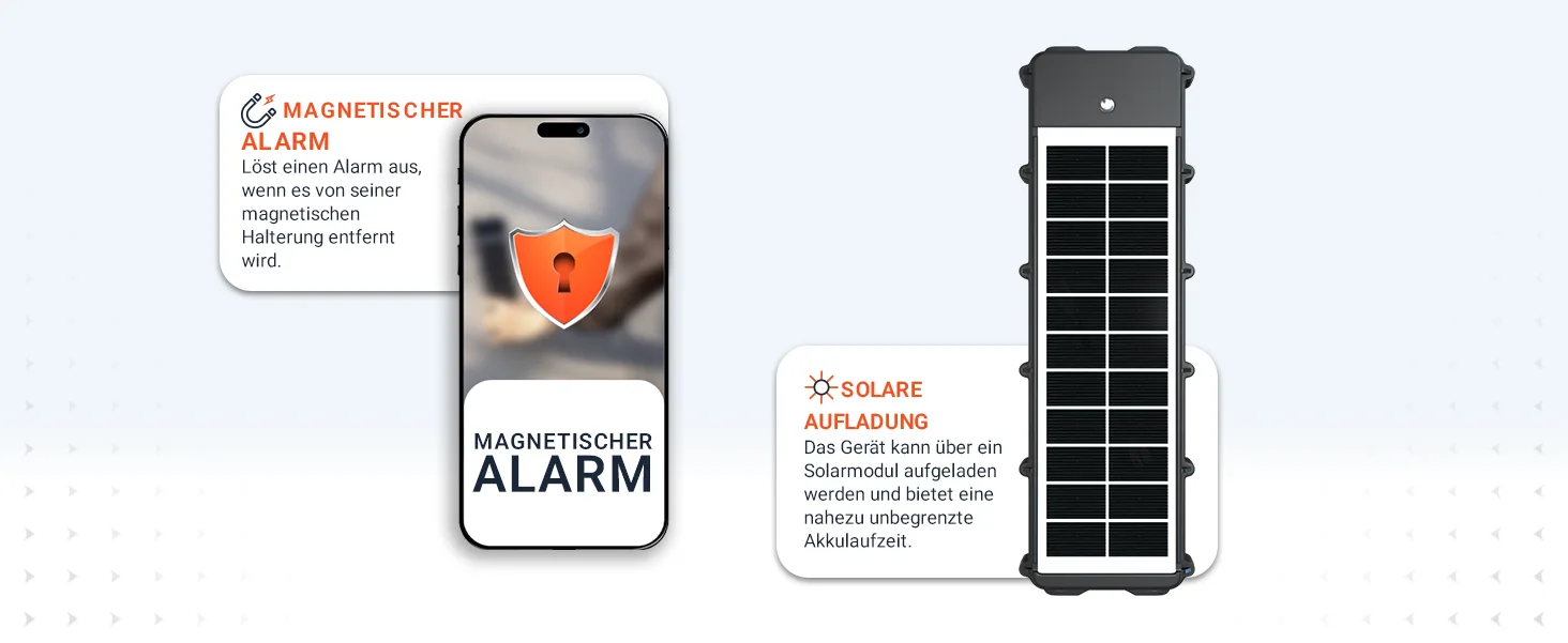 SOLAR Finder 4G PAJ GPS Tracker: Magnetischer Alarm & Aufladung