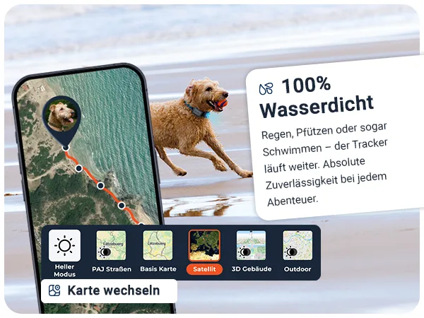 PET Finder 4G Mini: PAJ GPS Tracker für Hunde 100% Wasserdicht