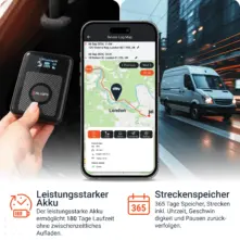 Lange Akkulaufzeit & Streckenspeicher: POWER Finder 4G 2.0 PAJ GPS Tracker